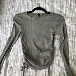 H&M Ruched Side Long Sleeve Top